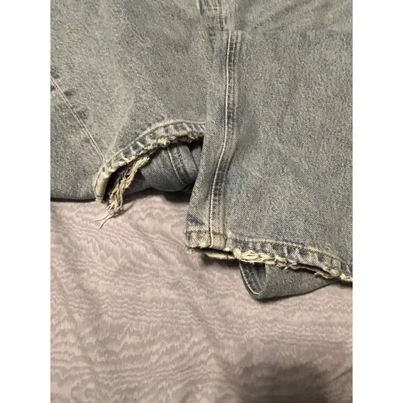 Agolde 90s Crop Jeans Echo Blue High Rise Denim Light Wash 27 - Picture 6 of 9